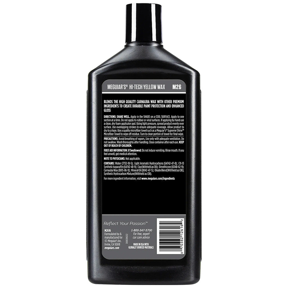 Meguiar's Hi-Tech Yellow Wax - 16oz