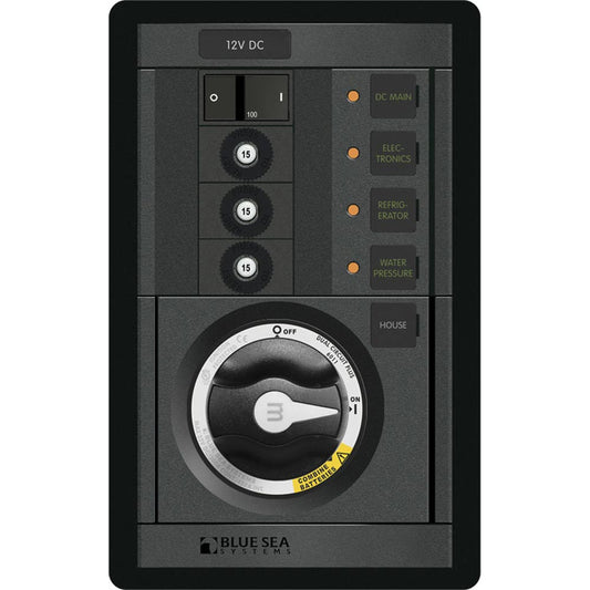 Blue Sea 1408 M-Series Dual Circuit Plus, Main + 3 Positions CLB Vertical