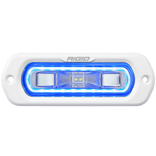 RIGID Industries SR-L Series Marine Spreader Light - White Flush Mount - White Light w/Blue Halo